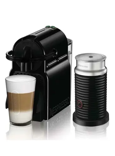 Nespresso DeLonghi Inissia EN80.BAE Schwarz mit Aeroccino - Kaffee-System mit berührungsgesteuerter Benutzeroberfläche und schneller Aufheizzeit von nur 25 Sekunden, ideal für Kaffeeliebhaber.