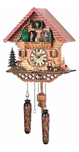 Trenkle Quarz Kuckucksuhr Schwarzwaldhaus mit Musik, drehende Tänzer TU 474 QMT HZZG - Kuckucksuhren – Original Schwarzwälder Kuckucksuhr mit melodischer Musik und drehenden Tänzern, ein zeitloses Kunstwerk aus Deutschland.