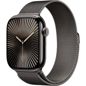 Apple Watch Series 10 (GPS + Cellular 46 mm) - Smartwatch mit Titangehäuse in Schiefer, EKG-Funktion und fortschrittlichen Fitness-Tracking-Features