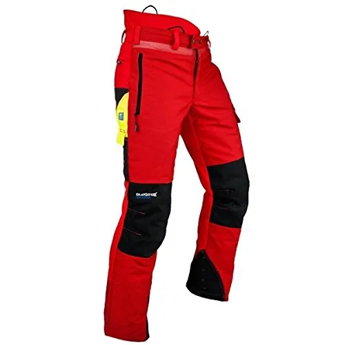 Pfanner Schnittschutzhose Gladiator Rot, Klasse 1 - M - Robuste Arbeitshose aus Cordura mit hohem Schnittschutz, ideal für Forstarbeiten und handwerkliche Tätigkeiten. Verfügbar in verschiedenen Größen.