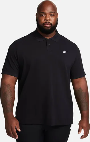 Nike Herren Club SS Polo Pique T-Shirt, Schwarz/Weiß, Größe M - Poloshirt aus hochwertigem Piqué-Material, leicht und atmungsaktiv für optimalen Tragekomfort.