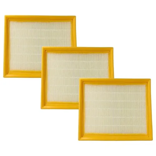 vhbw 3x Staubsaugerfilter kompatibel mit Lidl Parkside PPWD 30 A1 Staubsauger - HEPA-Filter Gelb Weiß