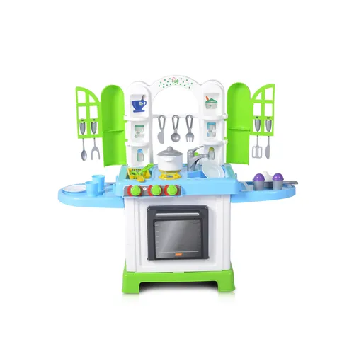 Polesie Kinderküche Natura 43412 75 cm - Action- & Spielfiguren: Farbenfrohe Kinderküche mit Spülbecken und Ablage, ideal für kleine Köche ab 3 Jahren, fördert kreatives Spielen.
