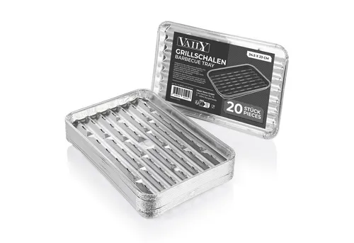 Vaily Grillschale Alu Grillpfanne Tropfschale für Grill und Backofen (20-St) - Vielseitige Grillschalen aus hochwertigem Aluminium für perfekte BBQ-Erlebnisse. Ideal für Gemüse, Fleisch und mehr – für jeden Grill geeignet und sorgt für weniger Schmutz beim Grillen.