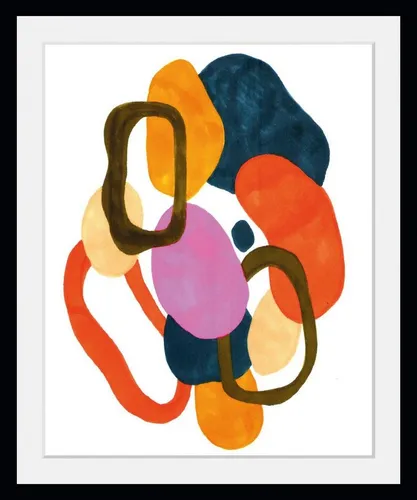 queence Bild Joko, Abstrakt, Figuren, Gemälde, Kunst, Modern (1 St), HD Premium Poster-Druck inkl. Holzrahmen