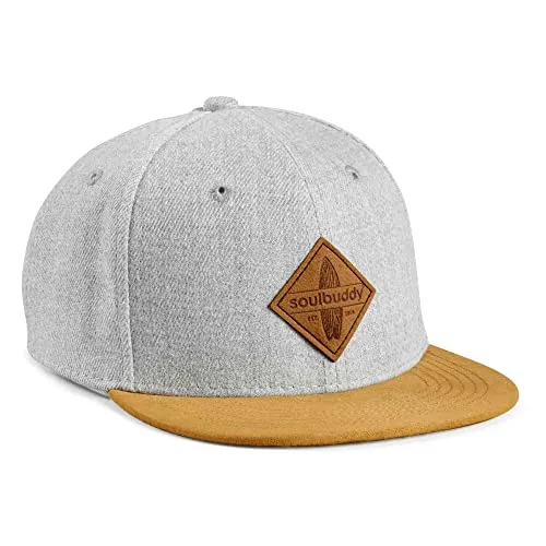Soulbuddy Kinder Schirmmütze – Stylische Kappe für Jungen & Mädchen – 3 Größen wählbar – Hellgrau – Größe M - 🧢 Perfekte Snapback-Kappe für Kinder in 3 Größen. Bequemer Sitz und ideal für Schule und Freizeit. Hochwertige Verarbeitung mit stilvollem Design – ein tolles Geschenk zur Geburt oder für den Schulstart!