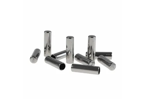 maDDma Knopf 10er Kordelenden Metall 5x17mm für 4mm Kordel, Schnur