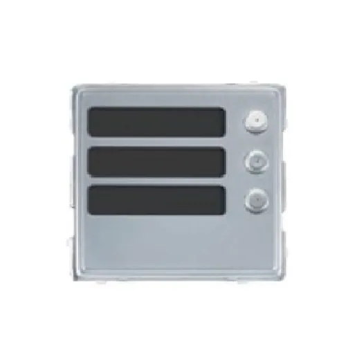 SYNTHESEMODUL 3 ALUMINIUM-TASTEN 1148/13 - Elegantes Aluminium-Tastenmodul für Sprechanlagen, ideal für moderne Gebäude. Bietet einfache Bedienung und hochwertige Verarbeitung.
