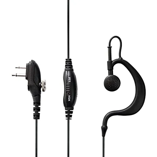 Midland MA-27M Headset, Ohrbügel, Monaural, mit Kabel, schwarz, Kopfhörer und Mikro, In-Ear
