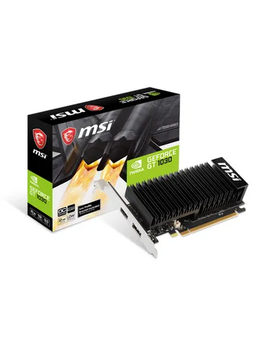 MSI GeForce GT 1030 Silent Low Profile OC - 2GB DDR4 SDRAM - Grafikkarten, kompakte Low-Profile Design für platzsparende Builds, ideal für Multimedia und leichte Gaming-Anwendungen.