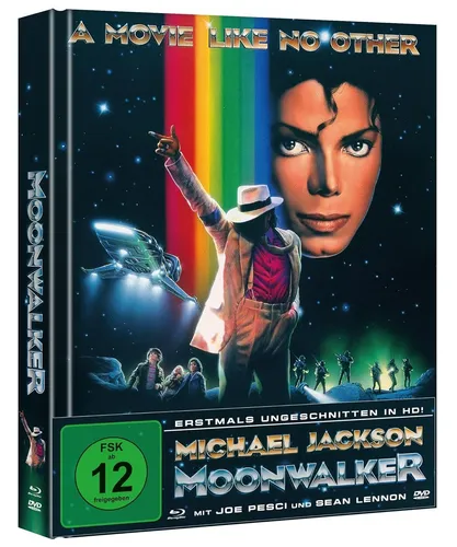 Moonwalker (Mediabook, Blu-ray+DVD) - Erleben Sie die unvergessliche Karriere von Michael Jackson in MOONWALKER. Dieses Mediabook bietet die ungeschnittene Fassung in strahlender HD-Qualität – ein Muss für jeden Musikliebhaber und Fan ikonischer Musikvideos!