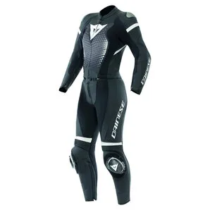 Dainese Fulminea 2PC Damen Zweiteiler Lederkombi Gr. 48 - Lady Schwarz Weiß