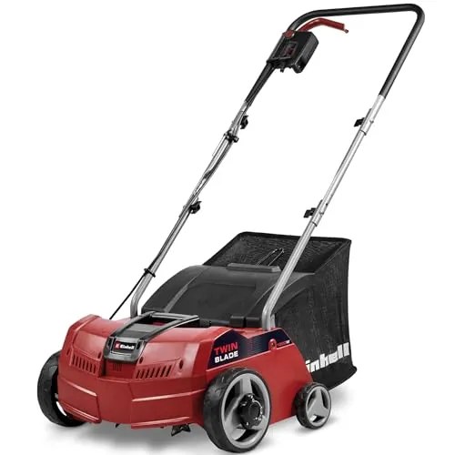 Einhell Vertikutierer GC-SA 1231/1 - Elektrischer 2-in-1-Vertikutierer und Rasenlüfter mit 1.200 W Motor, ideal für Rasenflächen bis 300 m². Effiziente Rasenpflege durch starke Leistung und großen 28 l Fangkorb.
