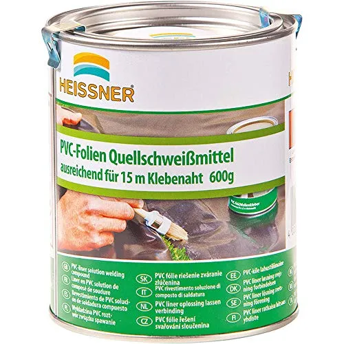 Heissner PVC-Folien Quellschweißmittel 600 g - Hochwertiger Kraftkleber für Teichfolien, ideal für den Innen- und Außenbereich. Sicherer Halt und einfache Anwendung garantieren langlebige Ergebnisse.
