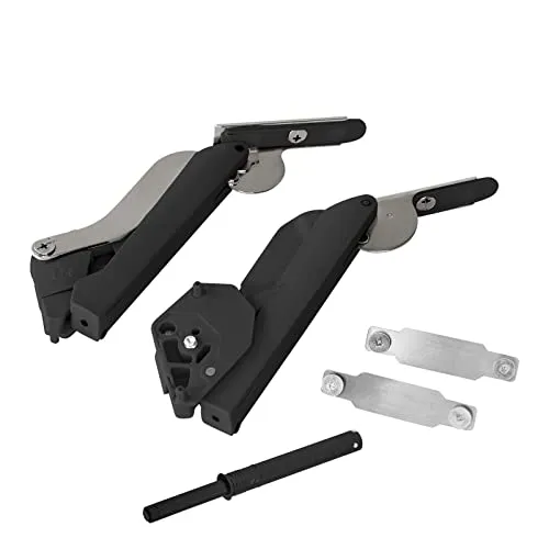 Hochklappbeschlag FREEspace Push to Open Typ B, anthrazit - Vielseitiger Klappenbeschlag für gewichtete Fronten von 0,7 bis 4,3 Kg. Mit innovativer Push-to-Open-Funktion für grifflose Fronten. Einfache Montage und hohe Stabilität durch gehärtete Materialien.