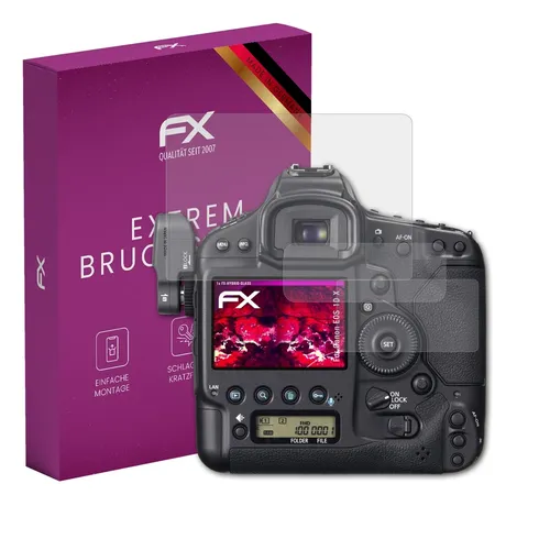 atFoliX Glasfolie für Canon EOS 1D X Panzerfolie 9H Schutzpanzer