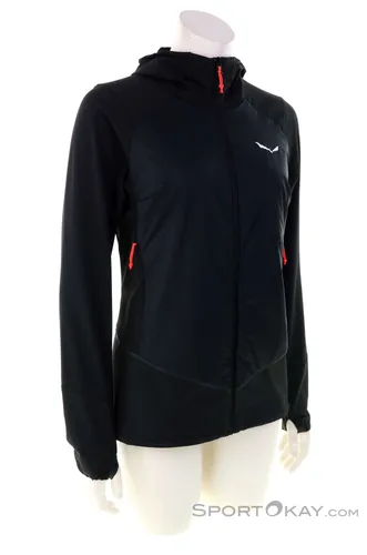 Salewa Pedroc TWR/DST WO Damen Outdoorjacke - Schwarz - Größe 40 - Technisch anspruchsvolle Softshelljacke für Speed Hiking: wind- und wasserabweisend, mit TirolWool Responsive Wattierung für gezielte Wärme und optimalen Tragekomfort. Ideal für alpine Abenteuer.