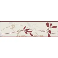 A.S. Création Vliesbordüre mit Blumen in Rot und Creme - 5,00 m x 0,17 m - Verschönern Sie Ihre Wände mit dieser strapazierfähigen Vliesbordüre in Rot und Creme. Ideal für Wohnzimmer, Arbeitszimmer oder Flur - einfach anzubringen und wertet jeden Raum auf.