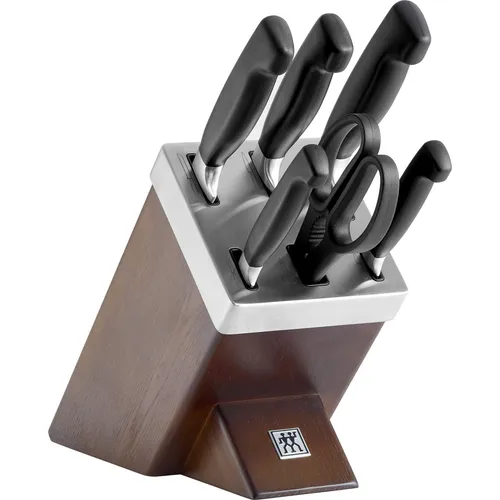 ZWILLING Selbstschärfender Messerblock 7-tlg. - Perfekt für jeden Koch - Küchenmesser-Set mit Selbstschärfungsmechanismus, immer scharfe Klingen für präzises Schneiden. Hergestellt in Deutschland, ideal für Hobby- und Profiköche.
