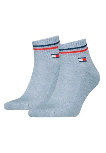 Tommy Hilfiger Unisex Quarter Socken, Blau, 43-46 EU
