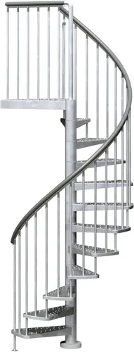 DOLLE Außenspindeltreppe Gardenspin 120 cm Durchmesser - Außentreppen mit elegantem Design, platzsparend und ideal für Gärten oder Terrassen.