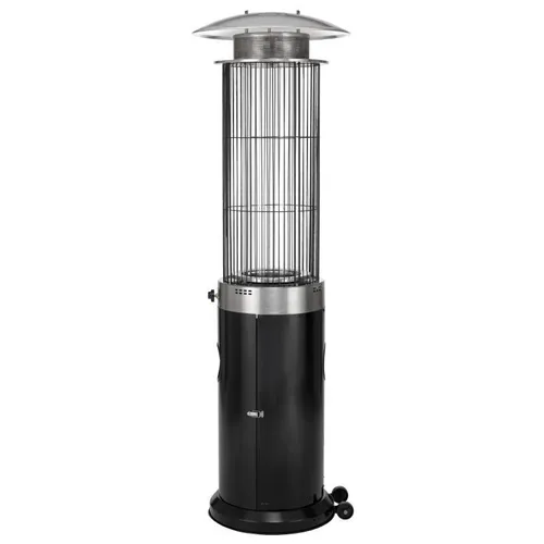 Tepro Terrassenfeuer Ventura - Modernes Terrassenfeuer mit Piezozündung, regulierbarer Leistung von 5-15 kW und praktischen Rollen für einfache Mobilität, ideal für den Außenbereich.