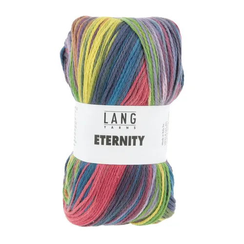 Wolle Kreativ! Lang Yarns - Eternity Fb. 7 lachs rot gelb blau 100 g