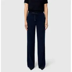 Damen Stretch-Hose MAC "CHRISTY" in Dunkelblau, Größe 42 - Entdecken Sie die bequeme Damen-Stretch-Hose von MAC: Hohe Leibhöhe und weite Beinform für optimalen Tragekomfort. Vielseitig kombinierbar und pflegeleicht für den Alltag.