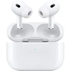 Apple AirPods Pro (2. Generation) - Kabellose Kopfhörer mit H2 Chip - Kopfhörer mit aktiver Geräuschunterdrückung und personalisiertem 3D Audio. Erlebe überragende Klangqualität und eine beeindruckende Batterielaufzeit von bis zu 6 Stunden!