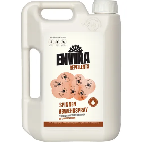 Envira Spinnen Abwehrspray 2L - Effektiver Schutz gegen Spinnen - Insektenspray für Innen- & Außenbereich, gebrauchsfertig und umweltfreundlich aus recyceltem PET. Ideal für Haus und Garten.
