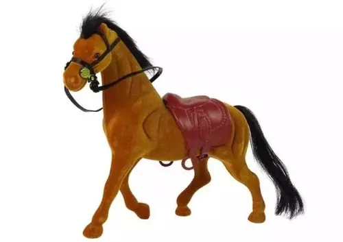 Brązowy aksamitny koń LEAN Toys 5905323216020