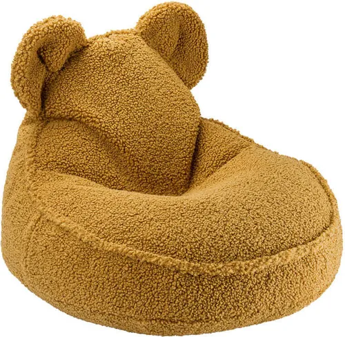 Wigiwama Bear Beanbag - Lustiger Sitzsack in Bärenform, Farbe: Maple - Klassische Sitzsäcke, ideal für Kinder zum Entspannen und Lesen, mit umweltfreundlichem Bezug aus Samt oder Teddystoff und stundenlangem Komfort.