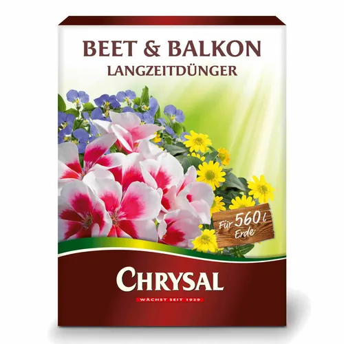 Chrysal Beet und Balkon Langzeitdünger 2,25 kg - Dünger für Balkonpflanzen und Blumen, sorgt für langanhaltendes Wachstum und blühende Farben.