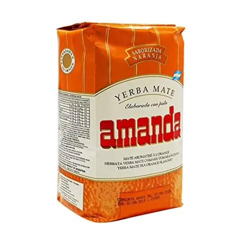 Amanda Mate Tee Naranja 500g | Argentinien yerba mate-tee mit Orange | Mate-Tee loose leaf 500g