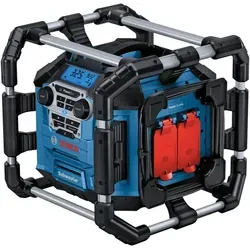 Bosch Professional 18V System Akku Baustellenradio GPB 18V-5 C - Bluetooth, FM und AUX Empfang, äußerst robust mit Überrollkäfig für Baustellenbedingungen