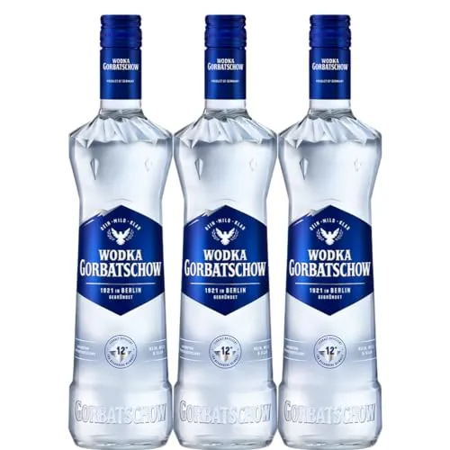 Wodka Gorbatschow 37,5% vol. - Premium Vodka mit absoluter Reinheit - Wodka ohne Geschmack, eiskalt und glasklar, perfekt für Cocktails und Longdrinks. Ideal für unvergessliche Momente mit Freunden.