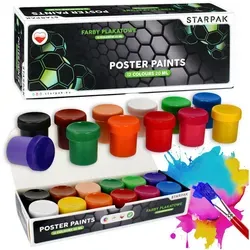 Sarcia.eu Plakatfarbe Football Fußball Plakatfarbe 20ml x 12 Farben