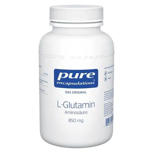 Pure Encapsulations L-Glutamin 850 mg Kapseln - Arzneimittel zur Deckung erhöhten Bedarfs an L-Glutamin, ideal für Sportler und aktive Menschen, frei von Zusatzstoffen, Laktose und Gluten.