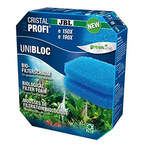 JBL UniBloc 6016200 Bio-Filterschaum Einsatz für Aquarienfilter CristalProfi e 150X, e 190X, 2er-Pack