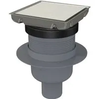 AlcaDrain Edelstahl-Bodenablauf 130×130 mm - Hochwertiger Edelstahl-Bodenablauf für bodengleiche Duschen, ideal für barrierefreien Zugang. Mit effektivem Kombi-Geruchsverschluss und robustem Design für langlebige Nutzung.