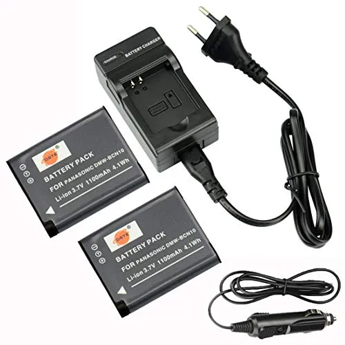DSTE®（2 Pack） Ersatz Batterie und DC146E Reise Ladegerät Compatible für Panasonic DMW-BCN10 Lumix DMC-LF1 DMC-LF1K Lumix DMC-LF1W Kamera als Panasonic DMW-BCN10E DMW-BCN10PP