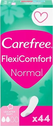 Carefree FlexiComfort Feiner Duft 44 Stk. – Sanfte Slipeinlagen - Die Carefree FlexiComfort Slipeinlagen bieten ein angenehmes Tragegefühl und perfekten Halt. Mit feinem Duft und ultradünnem Design sind sie ideal für den täglichen Einsatz und besonders sanft zur Haut.