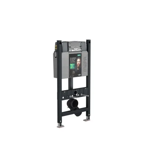 Mepa nextVIT Wand-WC-Element 511106 - Sanitärinstallation mit vormontiertem Montageelement für wandhängendes WC, ideal für Trockenbau und Massivwände, inklusive energiesparendem Spülkasten mit einstellbarer Spülmenge.