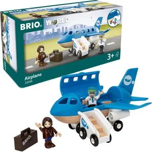 Ravensburger BRIO Bahn 33306 - Blaues Flugzeug, Kleinkindspielzeug für Kinder ab 3 Jahren