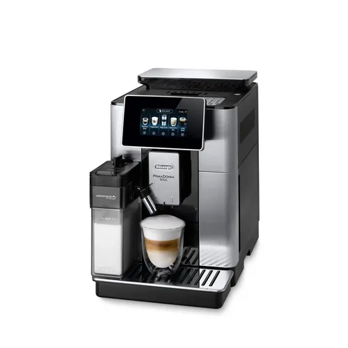 De Longhi PrimaDonna Soul ECAM610.74.MB - Kaffeevollautomat in Metall Schwarz-Silber, mit 4,3" Touch-Screen und LatteCrema System für perfekten Milchschaum und 21 Kaffeerezepten auf Knopfdruck