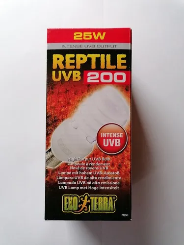 ExoTerra Reptile UVB200 25W Terrarienlampe - Speziallicht für Wüstenterrarien, ideal für Reptilien mit hohen UV-Bedürfnissen und sorgt für optimale Gesundheit und Wohlbefinden.