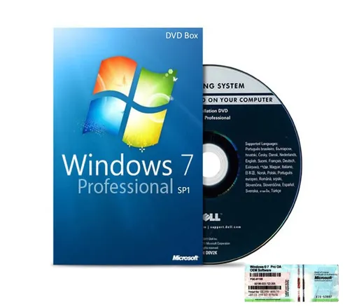 Windows 7 Professional SP1 - 64 Bit DVD-Box mit Lizenz COA - Betriebssystem für vielseitige Nutzung, mehrsprachig und mit 2 Jahren Garantie. Ideal für effiziente Anwendungen und einfache Installation.