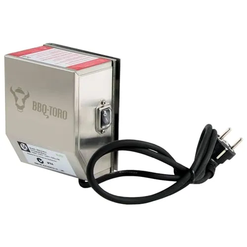 BBQ-Toro Edelstahl Grillmotor für Grillspieß | 220-240V | Belastbar bis 4 kg | Drehmotor für Rotisserie, Spießbraten, Schaschlik, Spanferkel | Grillspiess Motor, Grill Motor