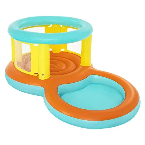 Bestway Planschbecken mit Hüpfburg, 239 x 142 x 102 cm - Swimmingpools, ideal für Kinder von 3-4 Jahren mit integriertem Hüpfbereich für endlosen Spaß und Spiel im Garten!