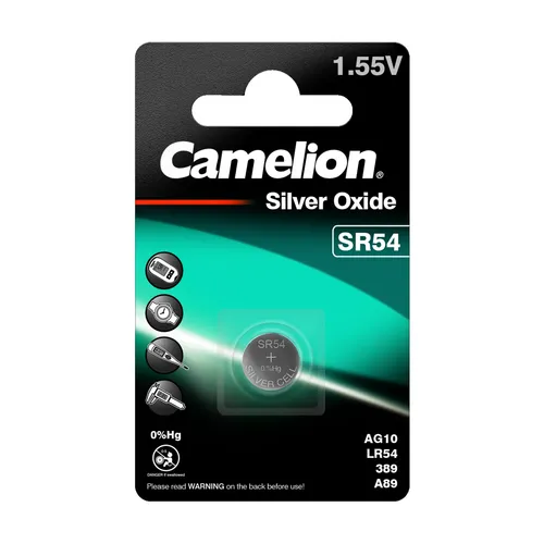 Camelion Knopfzelle Silber Oxid SR54, AG10, LR54, LR1130, 389, V389, 390, V390